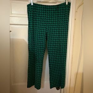 The Margot Kick-Flare Cropped Pants by Maeve Anthropologie green print